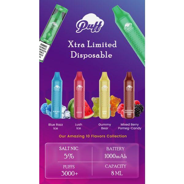 Puff Xtra Limited 5% Disposable 3000 Puffs 10pk