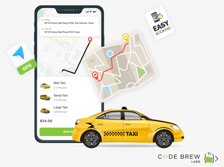 Leading Taxi App Development Company - Code Brew Labs