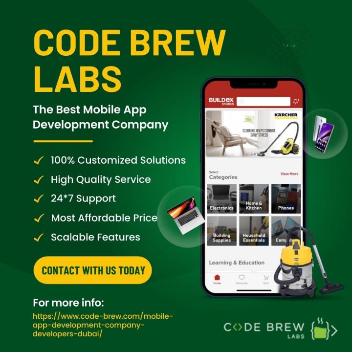 WellKnown Mobile App Development Dubai Company | Code Brew Labs